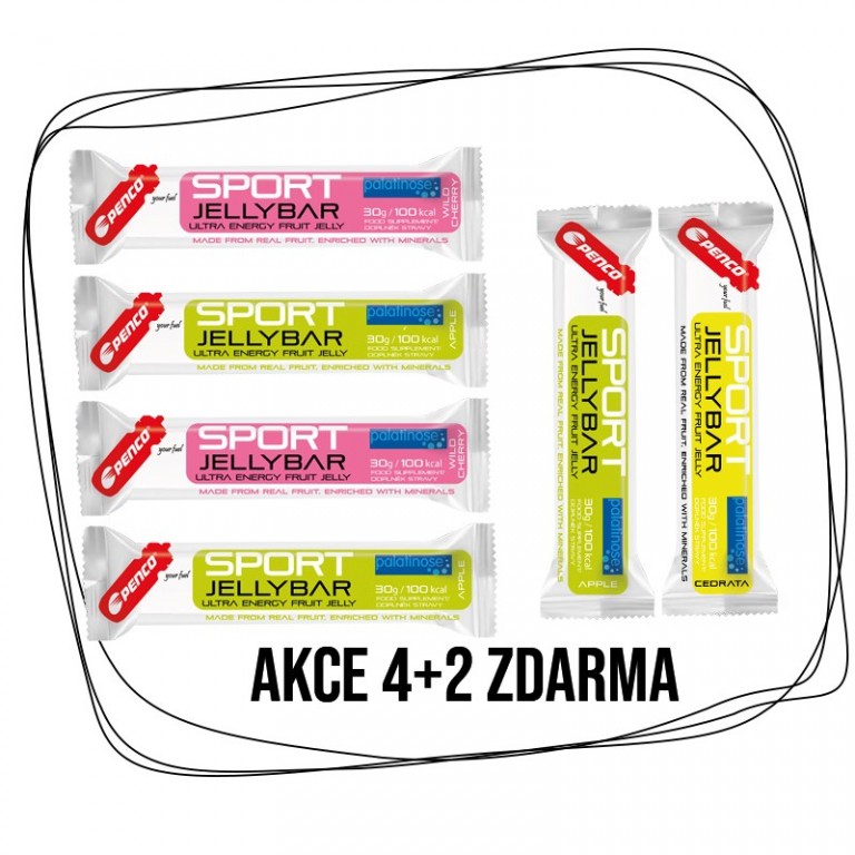 Test pack 4+2  SPORT JELLYBAR  Višeň & Jablko & Cedrata č.1