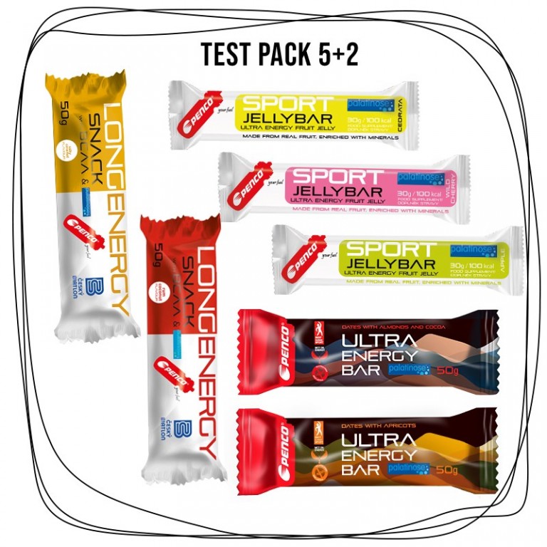 Test pack Energy Bars 5+2  Ultra Energy Bar & Long Energy snack & Sport Jelly bar